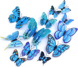 Bulk 24/48 Pcs 3D Butterfly Wall Decor Featuring Magnets, Perfect for Party Decorations Wholesale