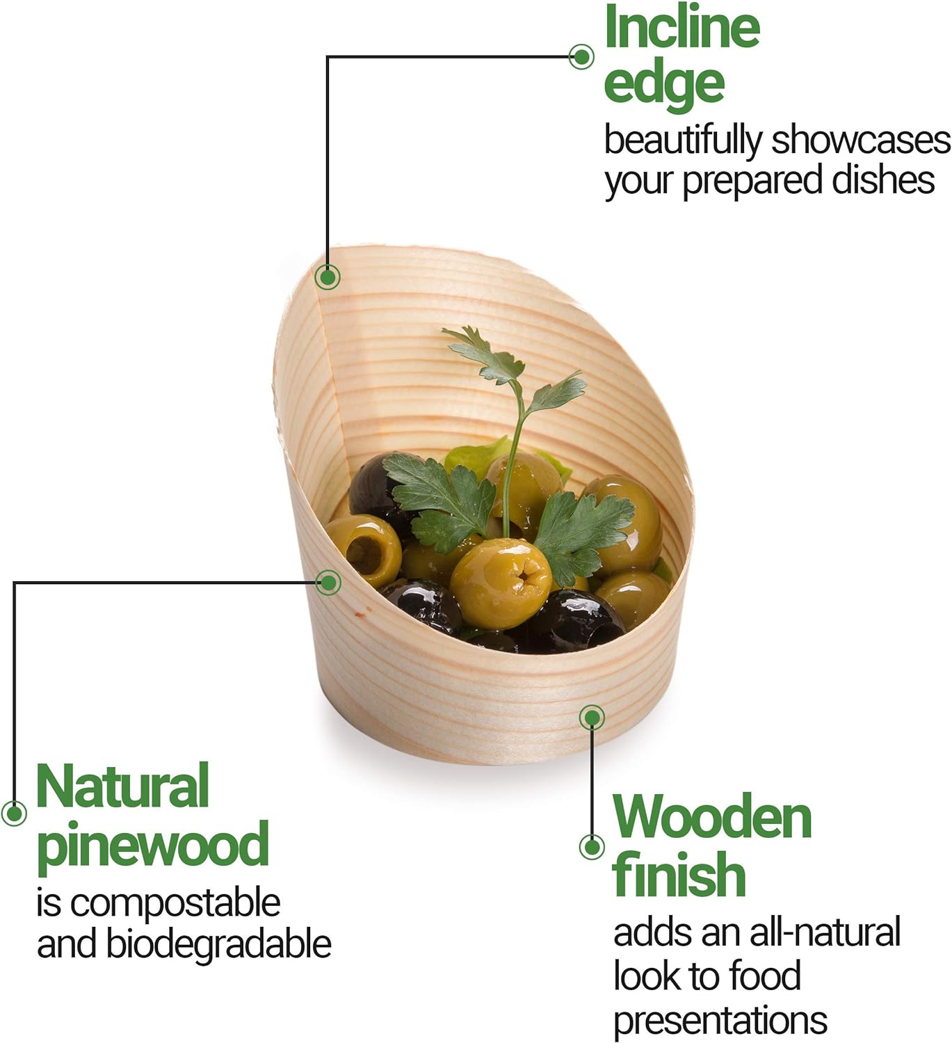 Bulk 100 Pack 4 Ounce Slanted Disposable Dessert Cups for Tasting Hors d'oeuvres Snacks and Appetizers at Weddings Parties and Events Wholesale