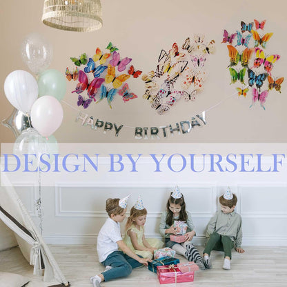Bulk 24/48 Pcs 3D Butterfly Wall Decor Featuring Magnets, Perfect for Party Decorations Wholesale