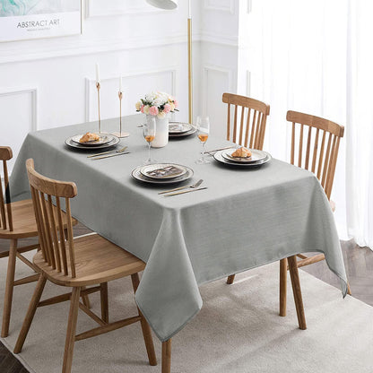 Bulk Solid Plaid Jacquard Spring Tablecloth Wrinkle and Water Resistant, Contemporary Woven Decorative Table Cover for Holiday Events Wholesale