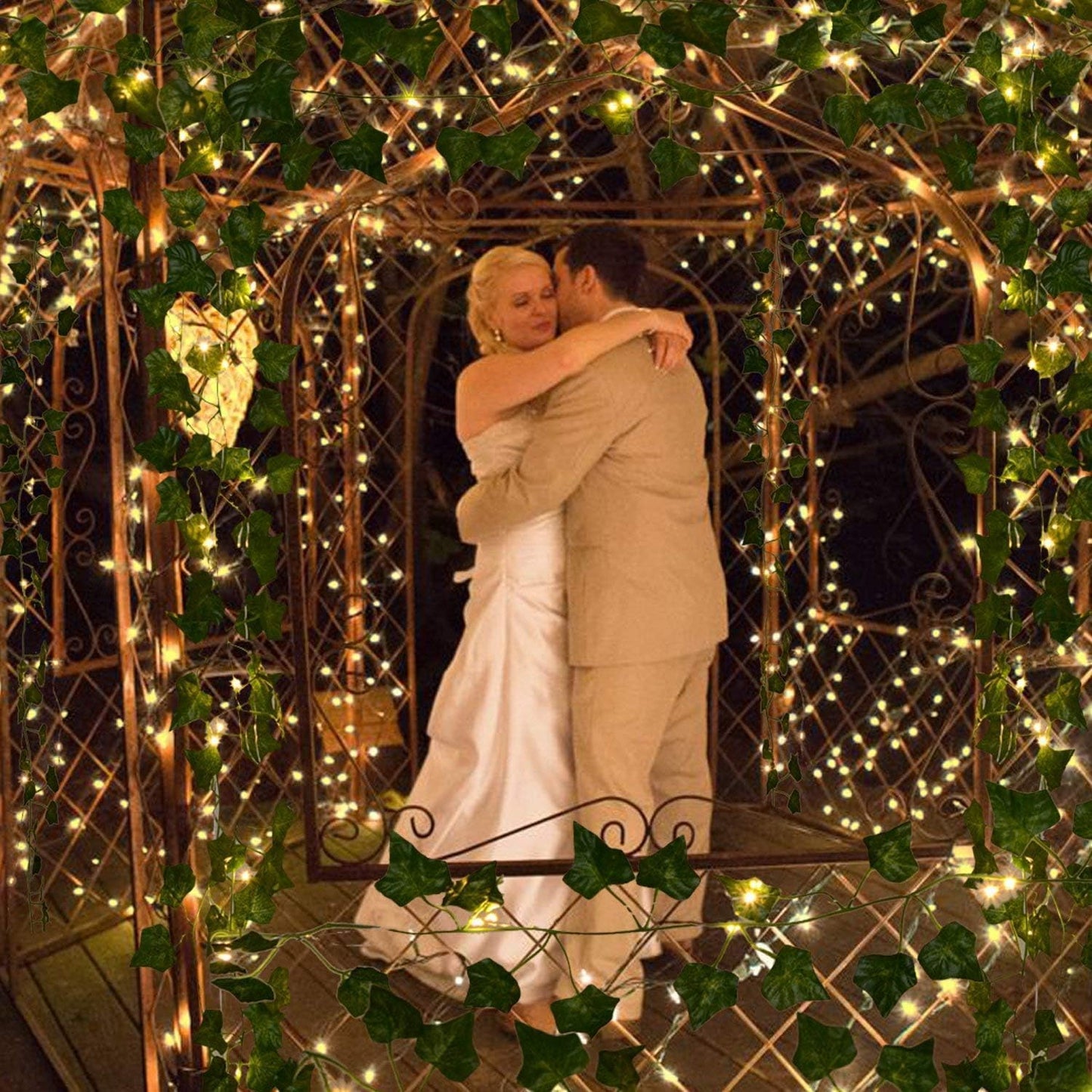 Bulk 12 Pcs Artificial Ivy Vines 2025 Real Touch UV-Resistant Hanging Vines for Boho Wedding Backdrop & Outdoor Garden Party Wall Decor Wholesale