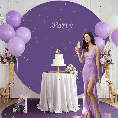 Bulk Adjustable White Round Backdrop Cover for 5 to 7.2ft Circle Arch Stand - Polyester Wedding, Birthday Party, Photography Decoration Wholesale