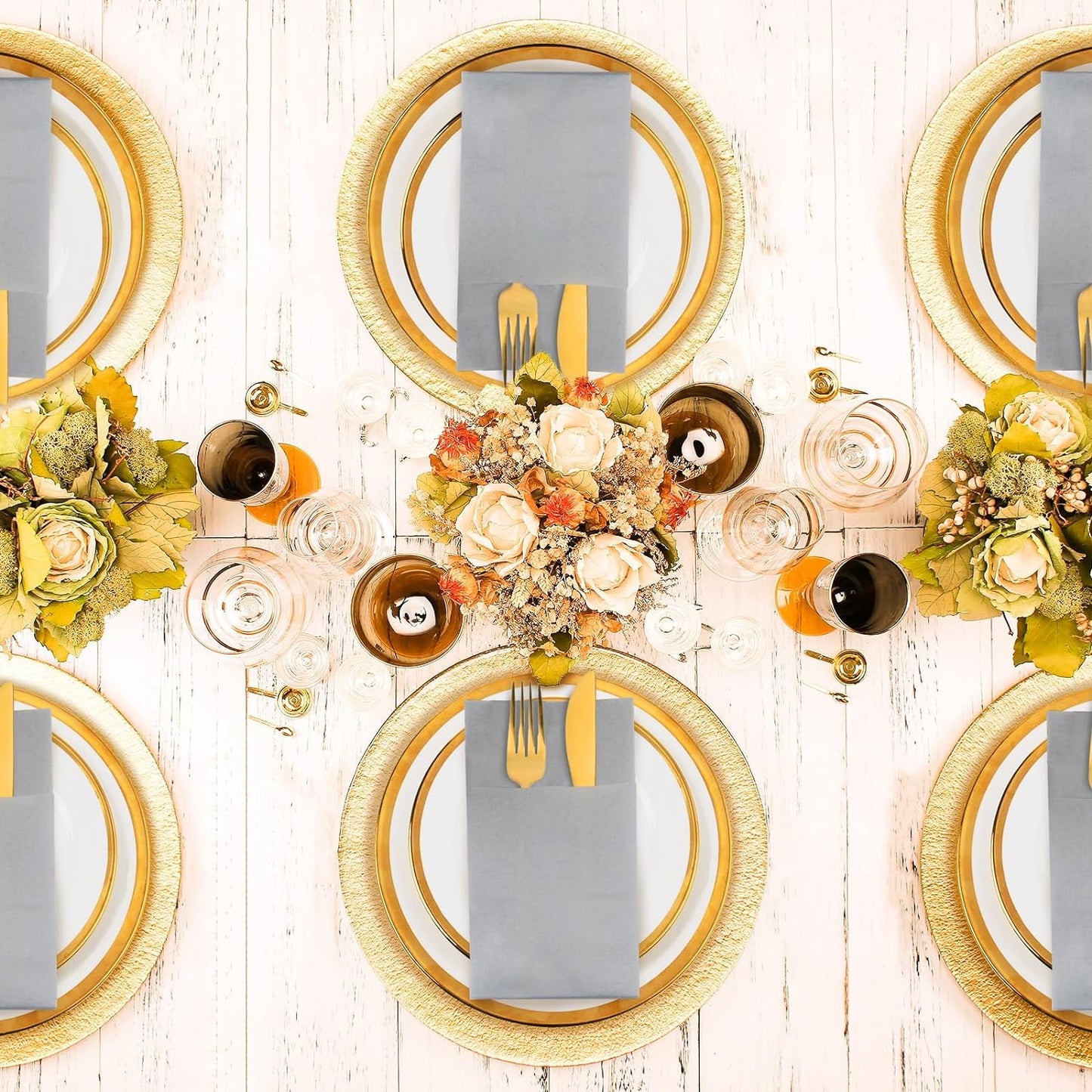 Bulk 100 Pcs 16.5" x 16.5" Premium Dinner Napkins with Flatware Pocket Soft Absorbent Cloth for Kitchen Parties Weddings Events Wholesale