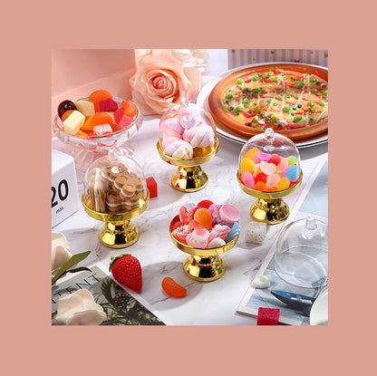 Bulk 12 Pack Clear Cake Stand Candy Treat Favor Boxes With Dome Cover for Birthday Wedding Holiday Party Supplies Wholesale