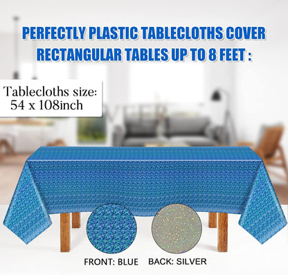 Bulk Vibrant Rainbow Disposable Tablecloth 54x108 Inches Ideal for Birthday Parties Buffets Disco and Mermaid Themed Decor Wholesale