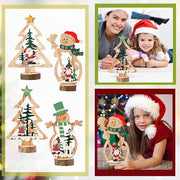 Christmas Table Ornaments Set with Xmas Tree and Snowman Decorations for Holiday Party Centerpiece Bulk Pack