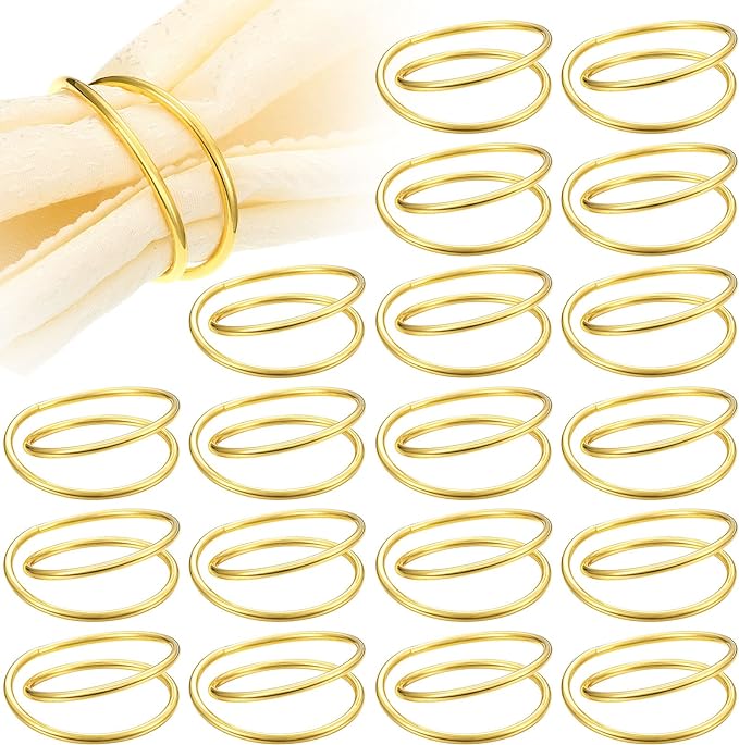 Bulk 12 Pcs Metal Spiral Napkin Rings for Weddings Receptions Dinner Party Decor Wholesale