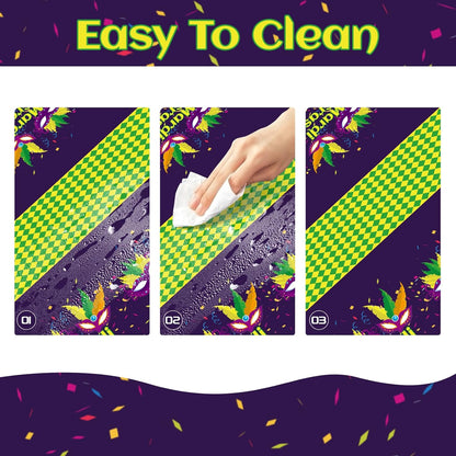 Bulk Vibrant Rainbow Disposable Tablecloth 54x108 Inches Ideal for Birthday Parties Buffets Disco and Mermaid Themed Decor Wholesale