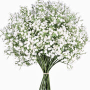 Artificial Baby's Breath Flowers, 10 Stems, White, Silk, Realistic Look for Wedding Bouquets and Centerpieces