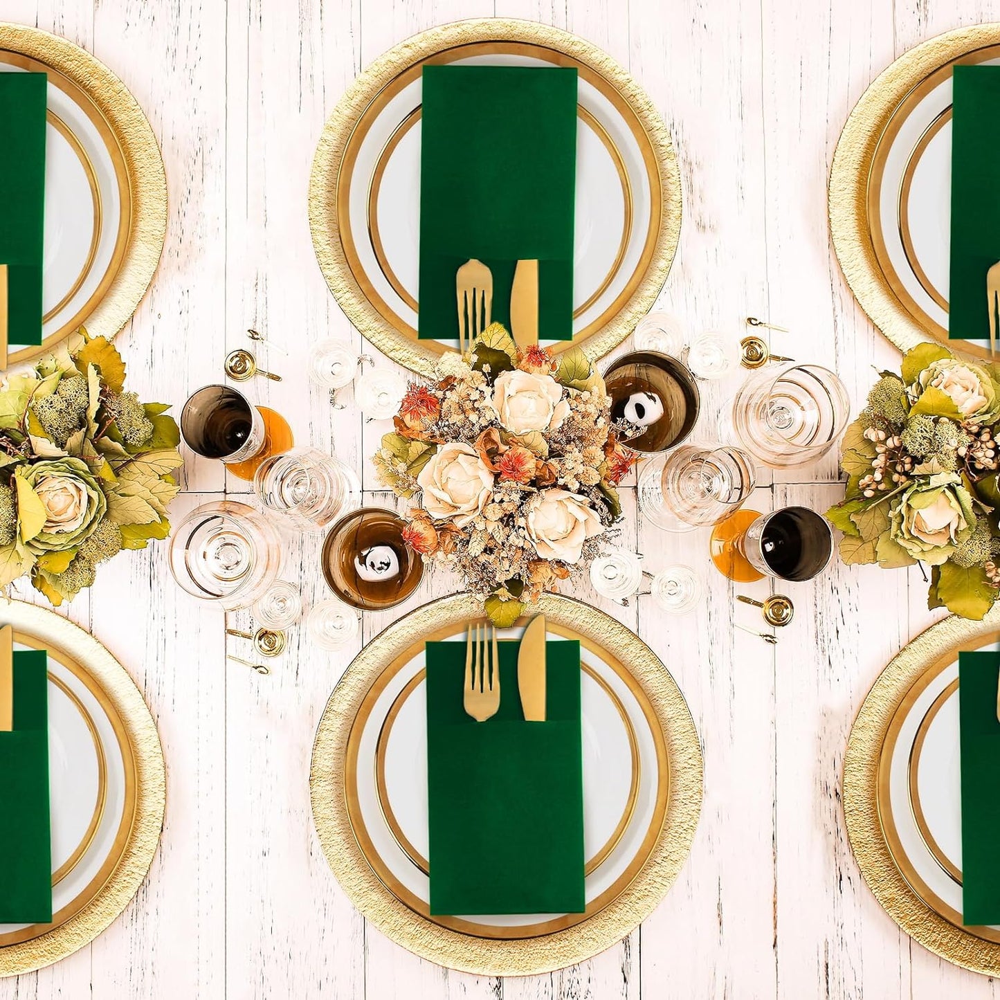 Bulk 100 Pcs 16.5" x 16.5" Premium Dinner Napkins with Flatware Pocket Soft Absorbent Cloth for Kitchen Parties Weddings Events Wholesale