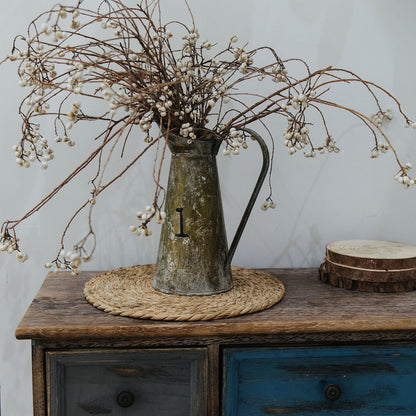 Bulk 10 Pack 12 Inch Round Farmhouse Woven Placemats Rustic Rattan Water Hyacinth Braided Mats for Dining Home Decor Weddings Wholesale