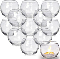 Bulk 12 Pcs Shine Bright Electroplated Glass Candle Holders for Weddings Parties Holidays Gifts and Bridal Showers Wholesale