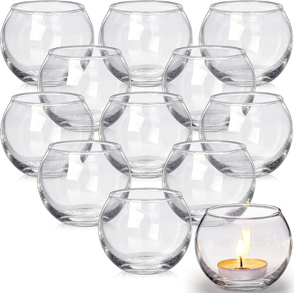 Bulk 12 Pcs Shine Bright Electroplated Glass Candle Holders for Weddings Parties Holidays Gifts and Bridal Showers Wholesale