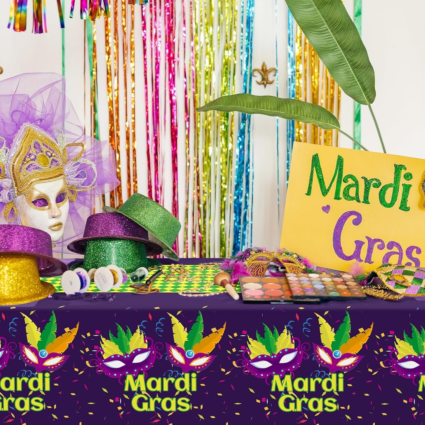 Bulk Vibrant Rainbow Disposable Tablecloth 54x108 Inches Ideal for Birthday Parties Buffets Disco and Mermaid Themed Decor Wholesale