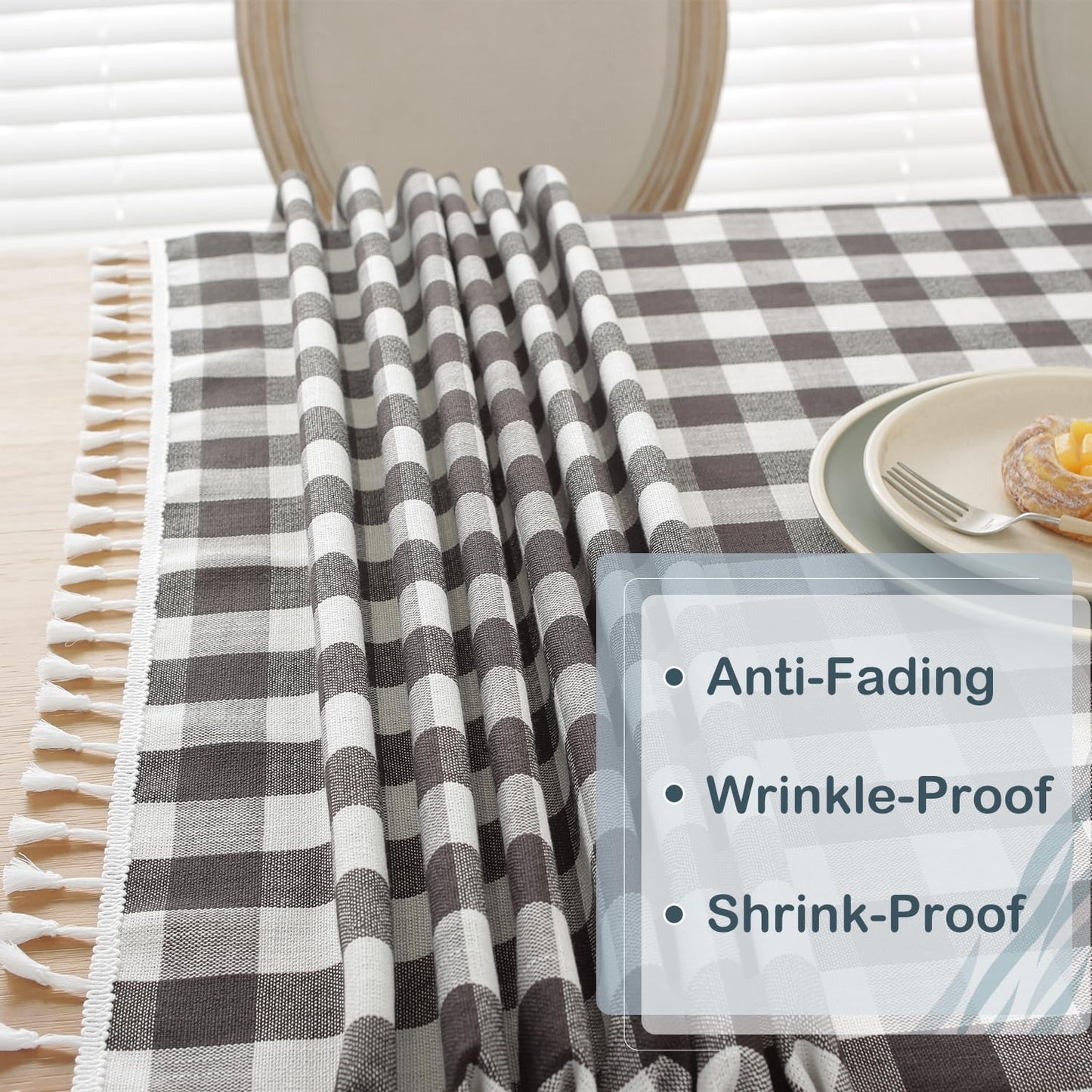 Bulk St. Patrick's Day Checkered Tablecloth Washable Buffalo Plaid with Tassel Suitable for Kitchen and Dining Room Decor Wholesale