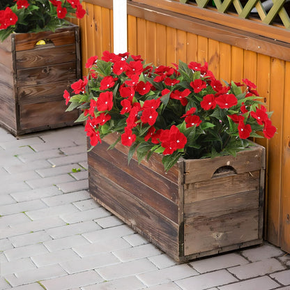 Bulk 4 Pcs Artificial Impatiens Flowers Displays Poolside Wholesale