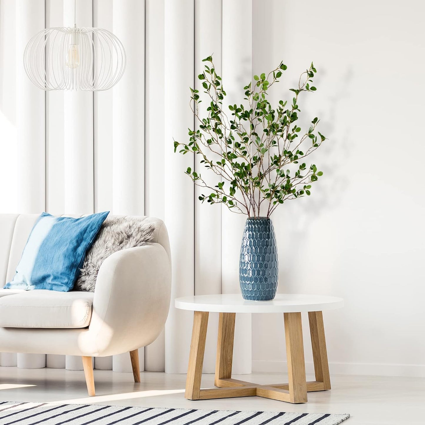 Bulk 2 Pcs Artificial Ficus Branches Eucalyptus Leaf Spray Faux Greenery Stems for Home Office Wedding Vase Decor Wholesale