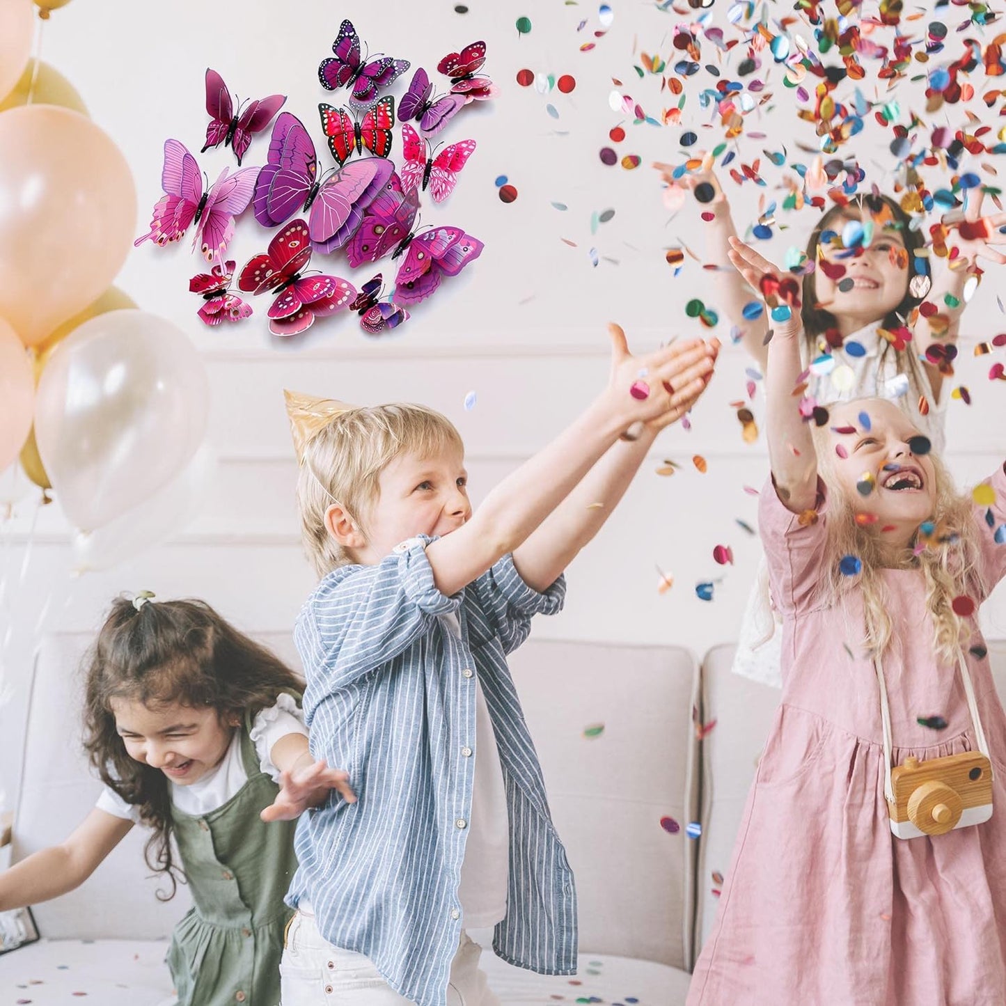 Bulk 24/48 Pcs 3D Butterfly Wall Decor Featuring Magnets, Perfect for Party Decorations Wholesale