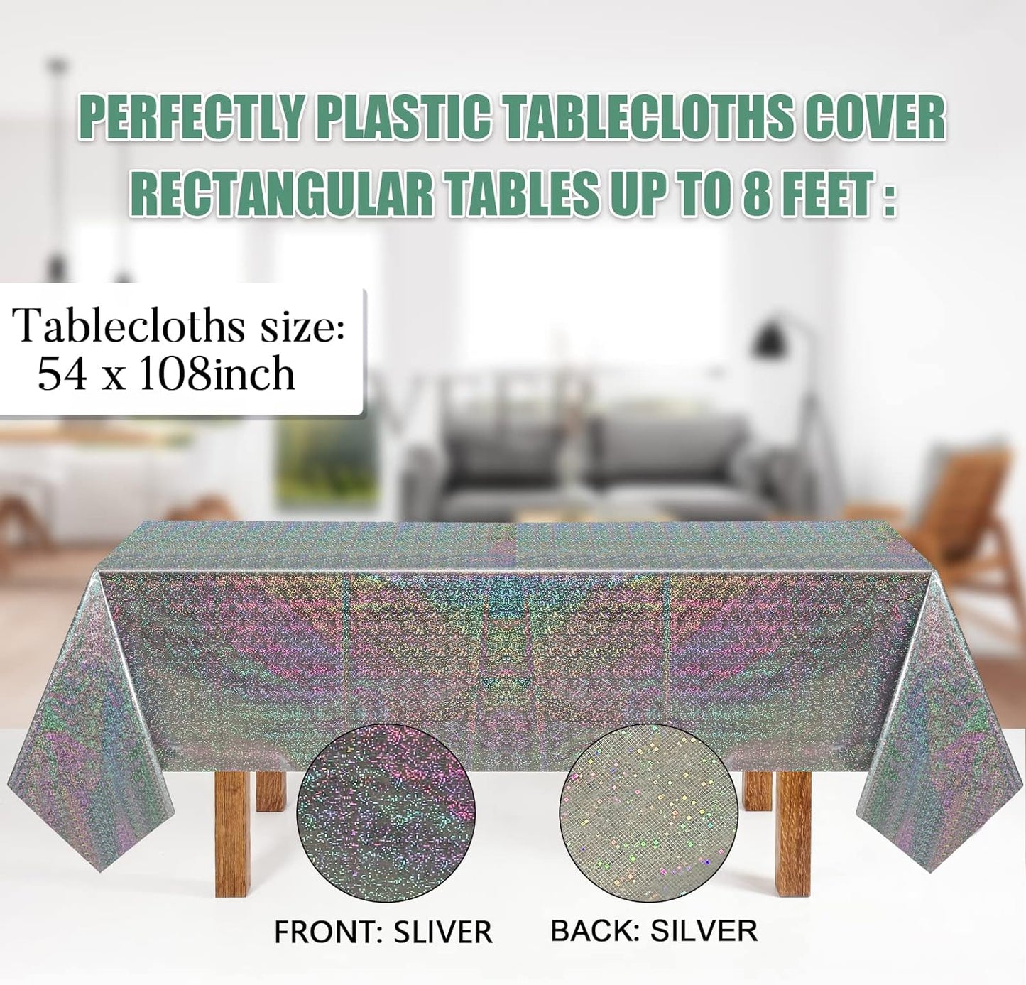 Bulk Vibrant Rainbow Disposable Tablecloth 54x108 Inches Ideal for Birthday Parties Buffets Disco and Mermaid Themed Decor Wholesale