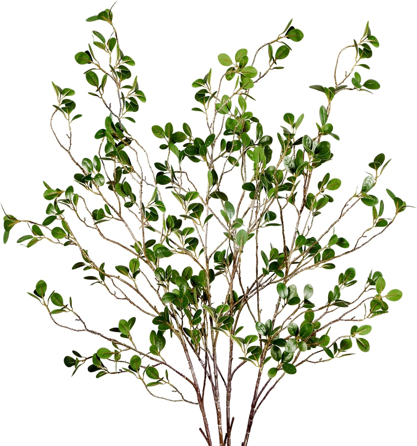 Bulk 2 Pcs Artificial Ficus Branches Eucalyptus Leaf Spray Faux Greenery Stems for Home Office Wedding Vase Decor Wholesale