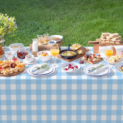 Bulk Waterproof Disposable Checkered Tablecloth 54 × 108 Inches Ideal for Outdoor Picnics Birthday Parties and Banquet Decoration Wholesale
