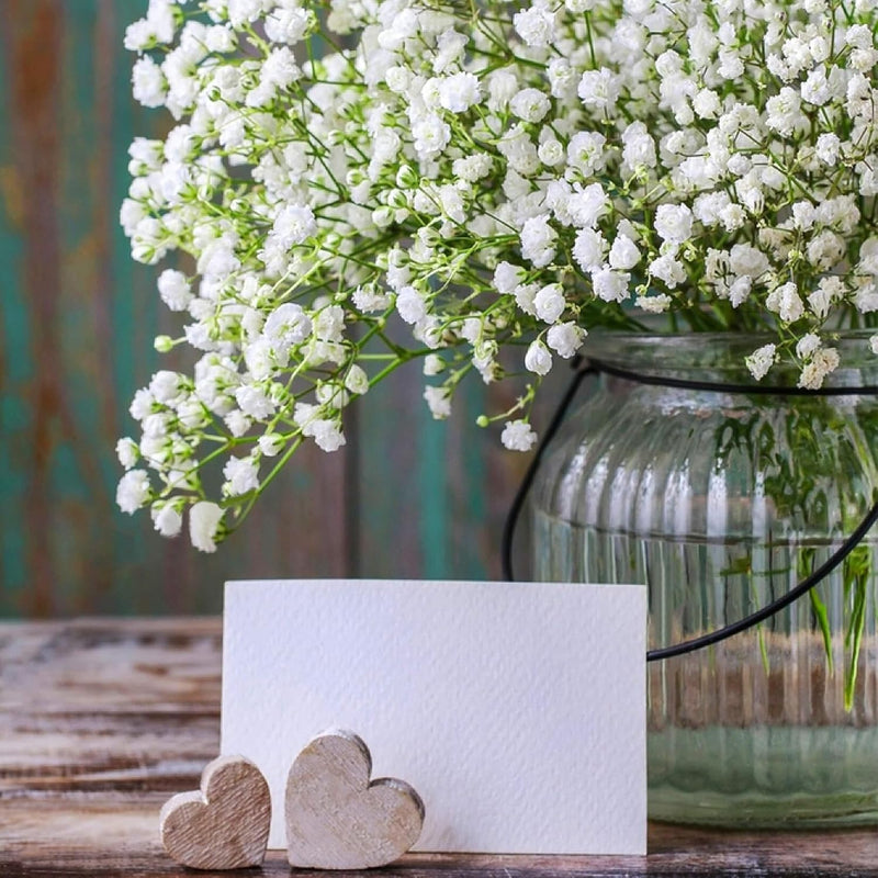 Artificial Baby's Breath Flowers Gypsophila - 50 Stems, White, 12 Inch Silk Floral for Wedding and Home Decor