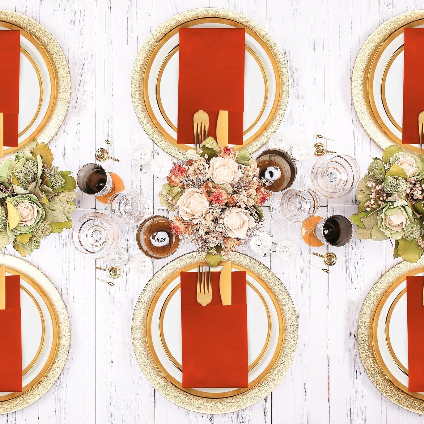 Bulk 100 Pcs 16.5" x 16.5" Premium Dinner Napkins with Flatware Pocket Soft Absorbent Cloth for Kitchen Parties Weddings Events Wholesale