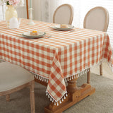 Bulk St. Patrick's Day Checkered Tablecloth Washable Buffalo Plaid with Tassel Suitable for Kitchen and Dining Room Decor Wholesale