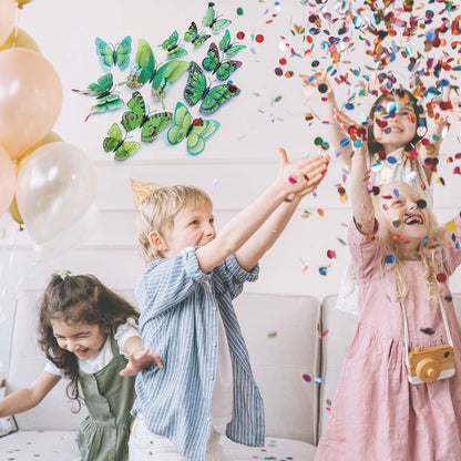 Bulk 24/48 Pcs 3D Butterfly Wall Decor Featuring Magnets, Perfect for Party Decorations Wholesale