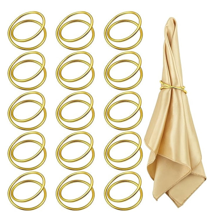 Bulk 12 Pcs Metal Spiral Napkin Rings for Weddings Receptions Dinner Party Decor Wholesale