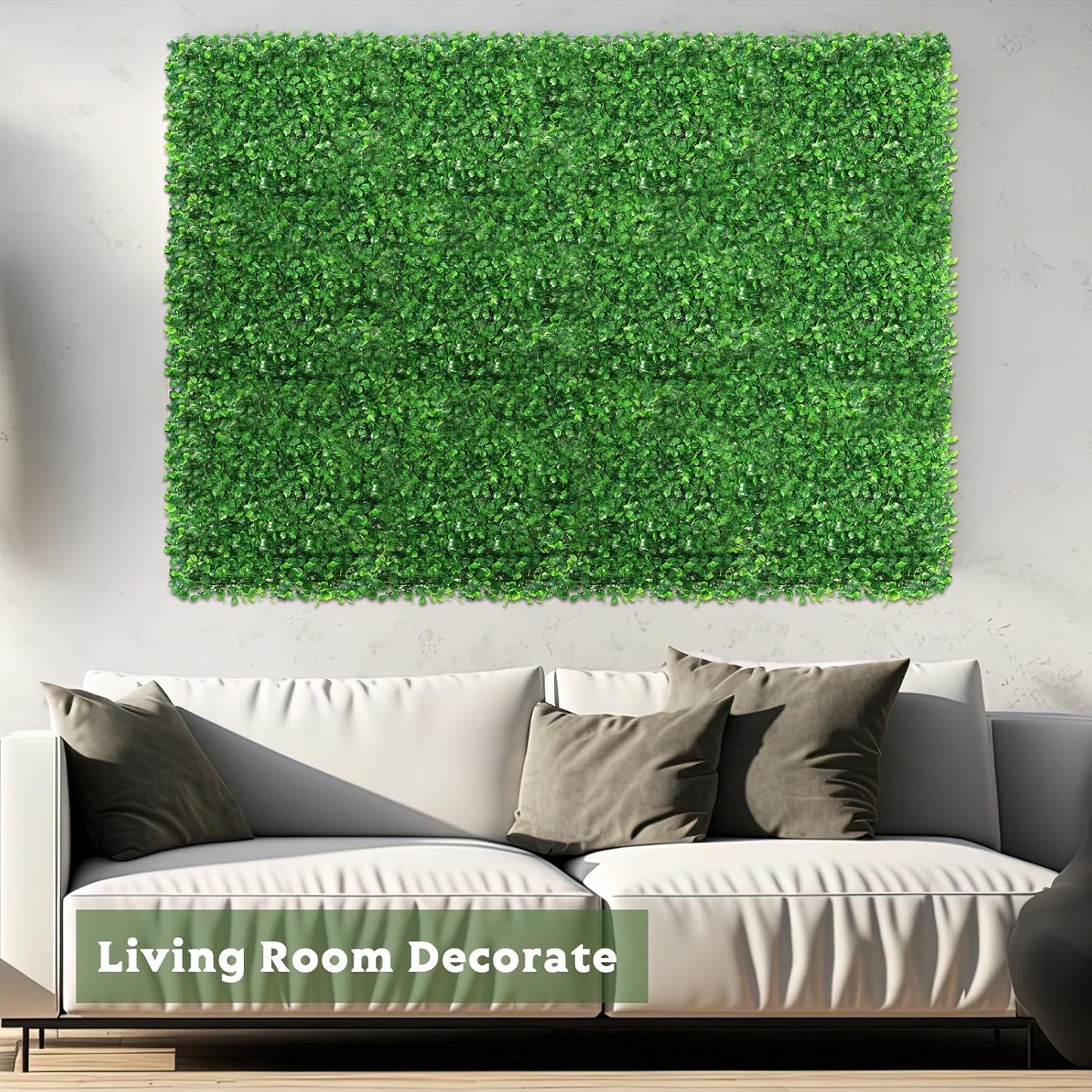 Premium 10x10 In Grass Wall Panels 10 pcs UV Resistant Artificial Grass Privacy Screen Indoor Outdoor Garden Fence Decor Eco Friendly