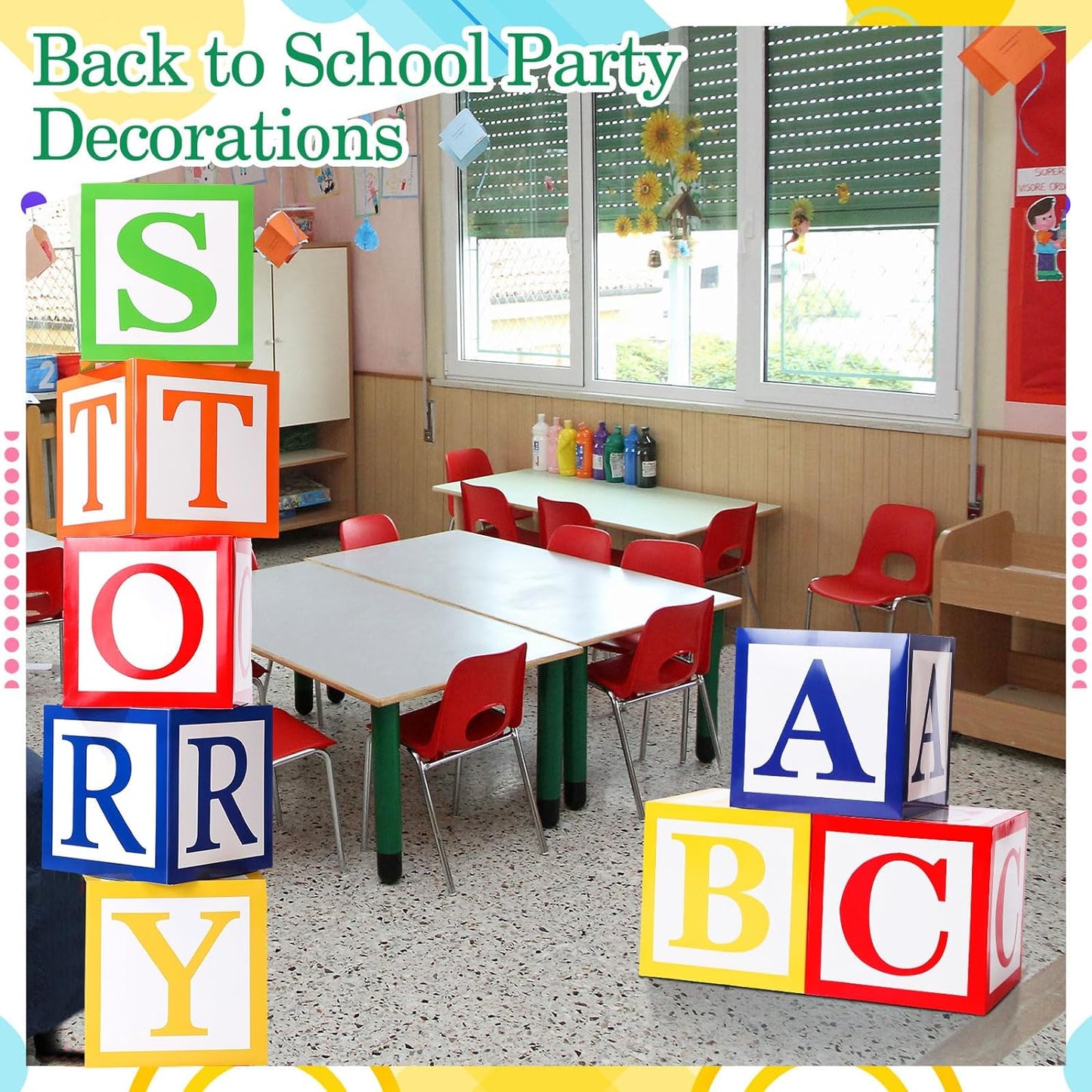 Bulk ABC Alphabet 123 Balloon Box 30x30 Inch School Party Decorations Graduation Birthday and Baby Shower Decor Wholesale