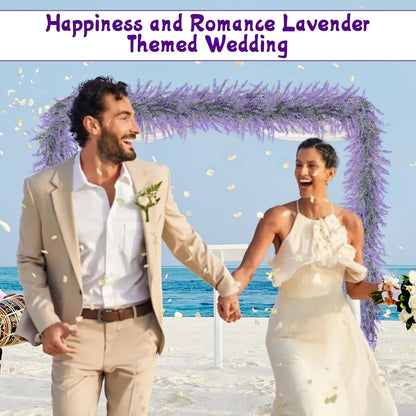 Premium 6Ft Lavender Artificial Garland High Quality Faux Flowers Wedding Arch Farmhouse Porch Mantle Indoor Outdoor Home Decor