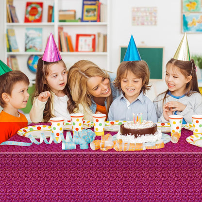 Bulk Vibrant Rainbow Disposable Tablecloth 54x108 Inches Ideal for Birthday Parties Buffets Disco and Mermaid Themed Decor Wholesale