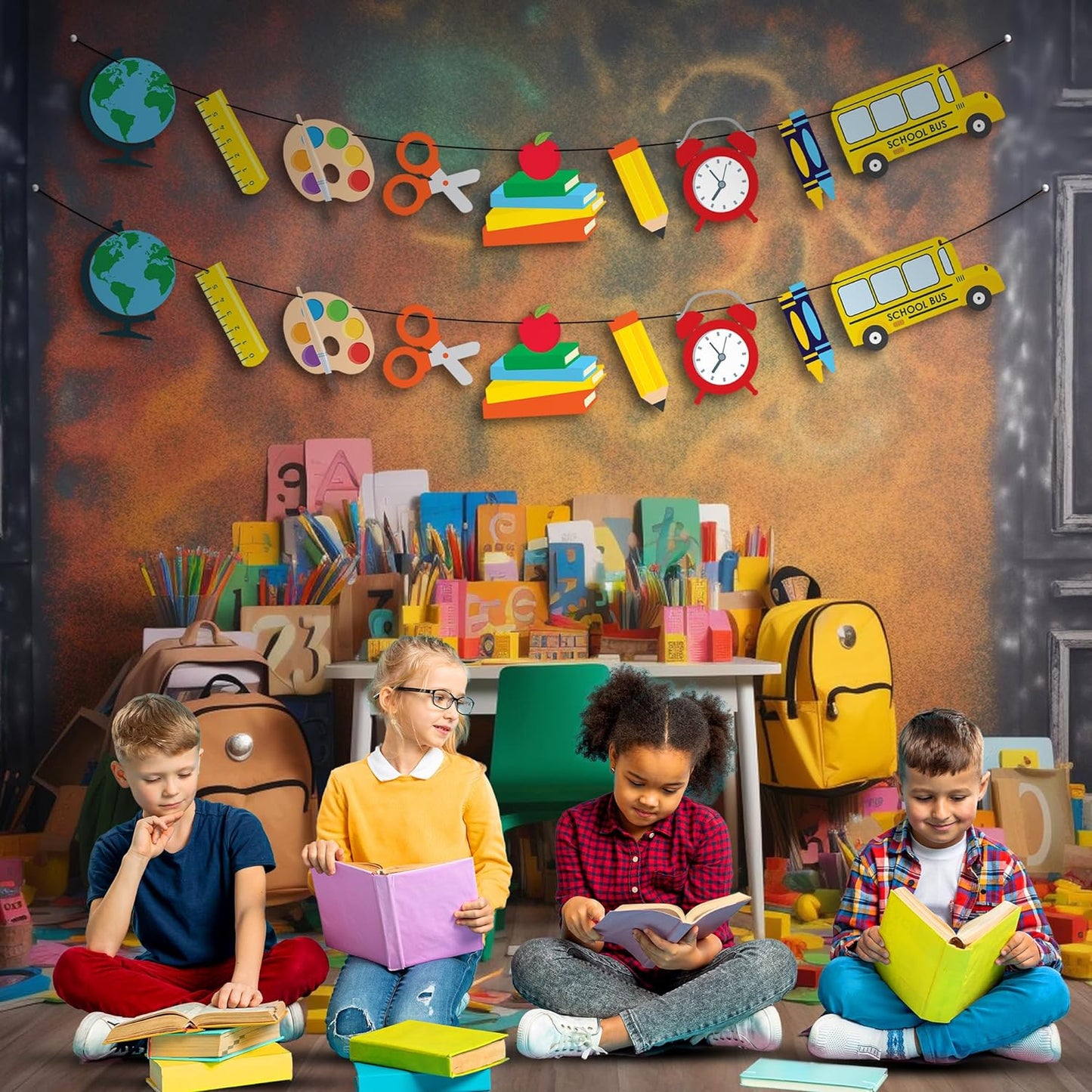 Bulk 10ft Back to School Banner Teacher Appreciation Decorations Large Back to School Garland for Classroom Party Wholesale