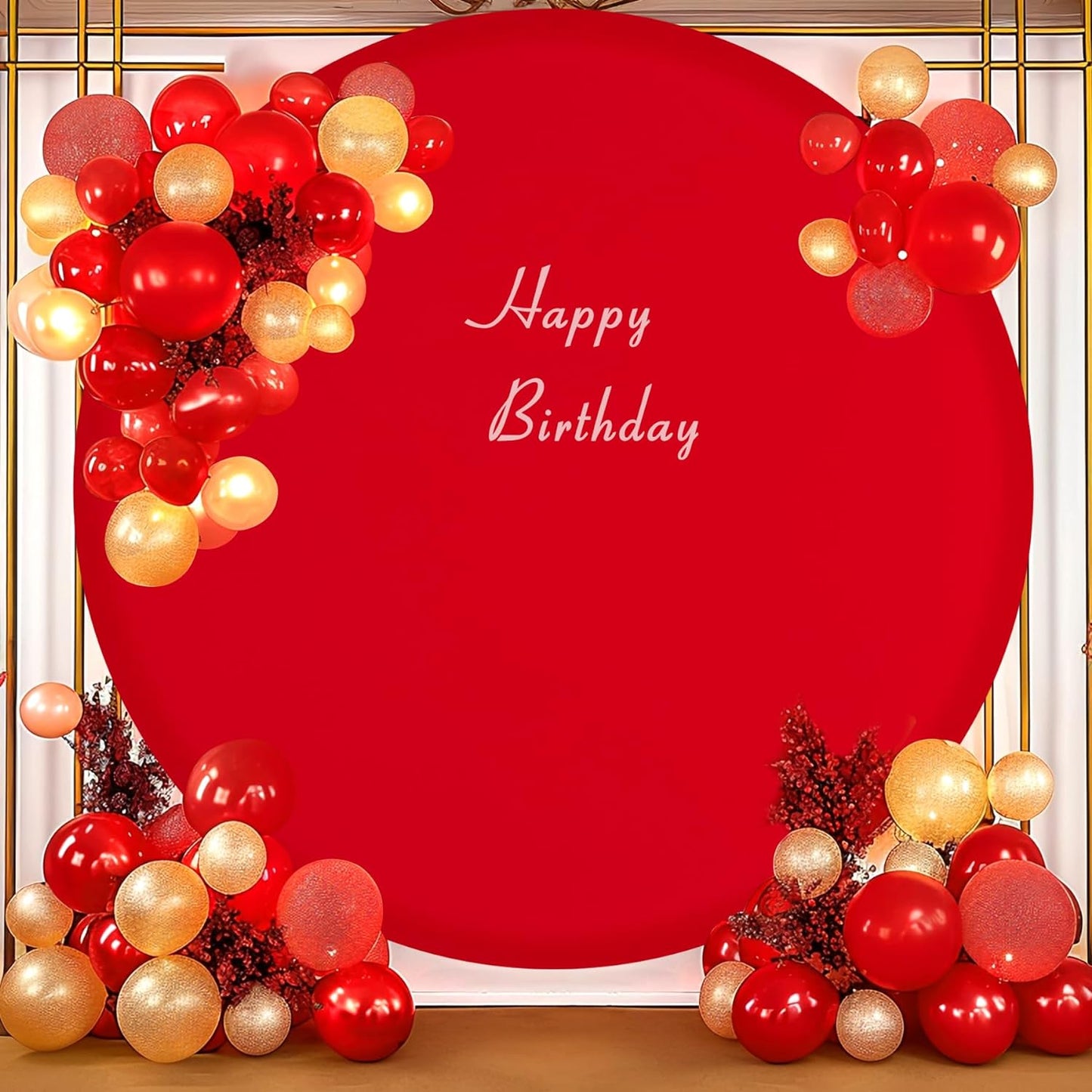 Bulk Adjustable White Round Backdrop Cover for 5 to 7.2ft Circle Arch Stand - Polyester Wedding, Birthday Party, Photography Decoration Wholesale