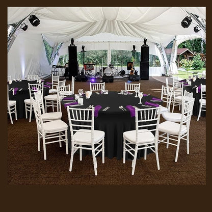 6 Pack Premium Spandex Round Tablecloths 5ft Stretch Fabric Wedding Home Banquet Décor Skirt Design All Event Table Cover