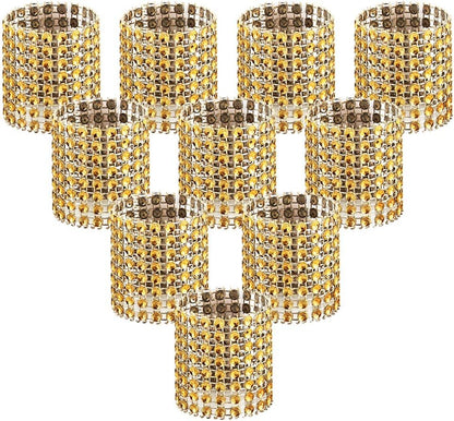 Bulk 50 Pcs Water Diamond Napkin Rings: Sparkling Decor for Table Settings Weddings Dinners Holiday Parties and Family Gatherings Wholesale