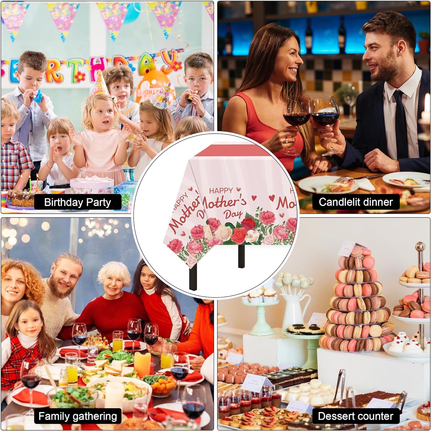 Bulk Vibrant Rainbow Disposable Tablecloth 54x108 Inches Ideal for Birthday Parties Buffets Disco and Mermaid Themed Decor Wholesale