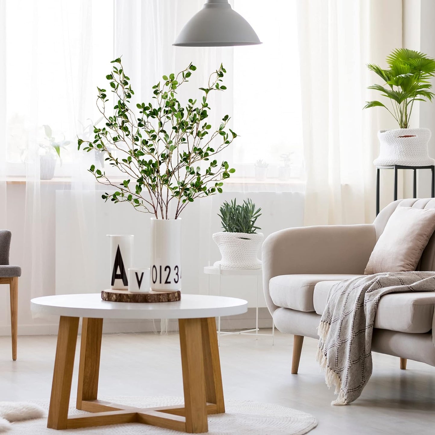 Bulk 2 Pcs Artificial Ficus Branches Eucalyptus Leaf Spray Faux Greenery Stems for Home Office Wedding Vase Decor Wholesale