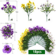 Artificial Baby's Breath Flowers 10 Stems 12 Inch Vibrant Gypsophila Silk Heat Resistant for Wedding Outdoor Decor