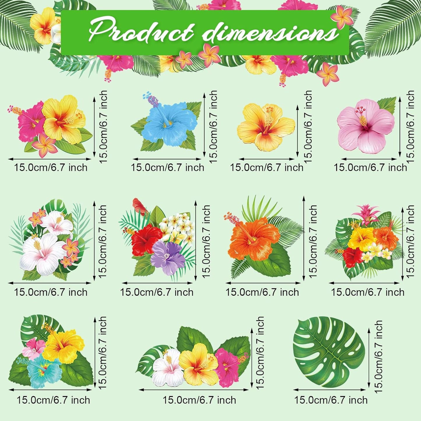 Bulk Hawaiian Birthday Party Backdrop Streamers Hanging Rotating Decorations Tropical Flowers Palm Trees Flamingos Unique Theme Decor Wholesale