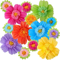 Bulk 24 Pcs Vibrant Wall Backdrop Decoration 20 Inch Paper Flowers Stunning Décor for Weddings  Birthdays Wholesale