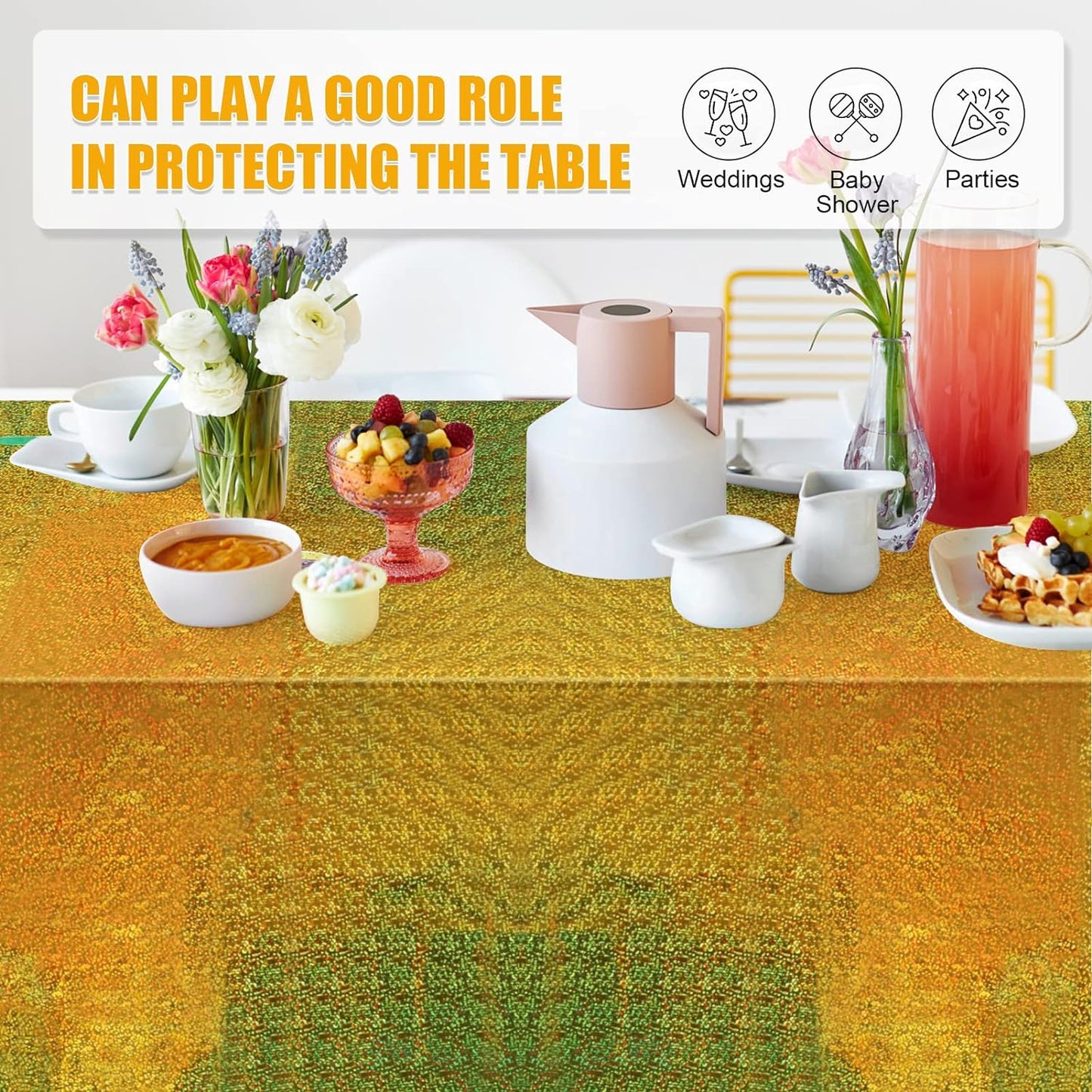 Bulk Vibrant Rainbow Disposable Tablecloth 54x108 Inches Ideal for Birthday Parties Buffets Disco and Mermaid Themed Decor Wholesale