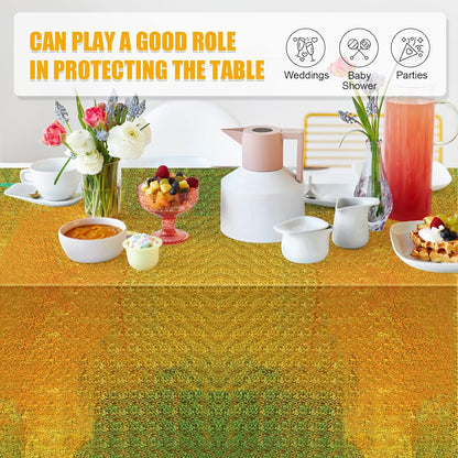 Bulk Vibrant Rainbow Disposable Tablecloth 54x108 Inches Ideal for Birthday Parties Buffets Disco and Mermaid Themed Decor Wholesale