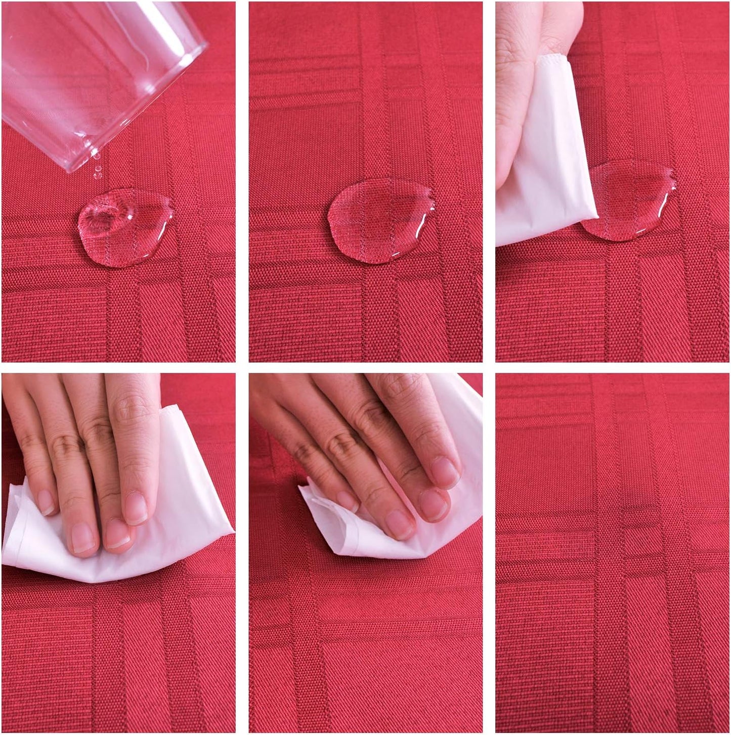 Bulk Solid Plaid Jacquard Spring Tablecloth Wrinkle and Water Resistant, Contemporary Woven Decorative Table Cover for Holiday Events Wholesale