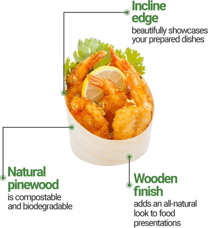 Bulk 100 Pack 4 Ounce Slanted Disposable Dessert Cups for Tasting Hors d'oeuvres Snacks and Appetizers at Weddings Parties and Events Wholesale