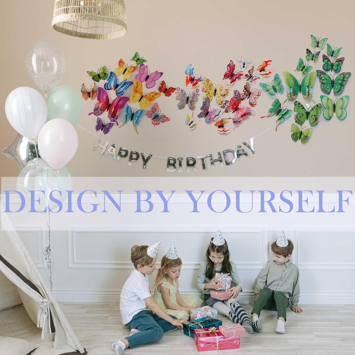 Bulk 24/48 Pcs 3D Butterfly Wall Decor Featuring Magnets, Perfect for Party Decorations Wholesale