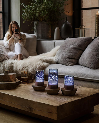 Bulk 3 Pcs LED Flickering Flameless Candle Light String Ideal Centerpiece Decor for Kitchen Coffee Tables Restaurants and Living Rooms Wholesale