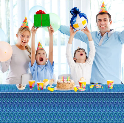 Bulk Vibrant Rainbow Disposable Tablecloth 54x108 Inches Ideal for Birthday Parties Buffets Disco and Mermaid Themed Decor Wholesale